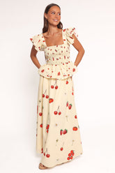 Remira Midi Skirt - Yellow Cherry